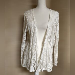 Elegant Cream Lace Cardigan